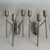 Set of three design wall lamps 1970