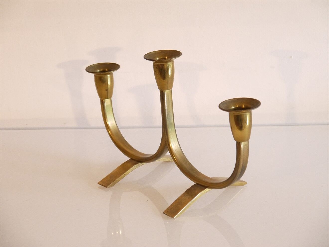 Vintage brass chandelier 1970