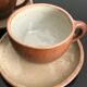 Coffee cups and under cups in gres vintage 1970s - set of 4 cups and under cup