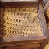 Set of 3 antique canned chairs