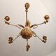 Antique gilded silver chandelier Florentine Rococo Louis XV Italy