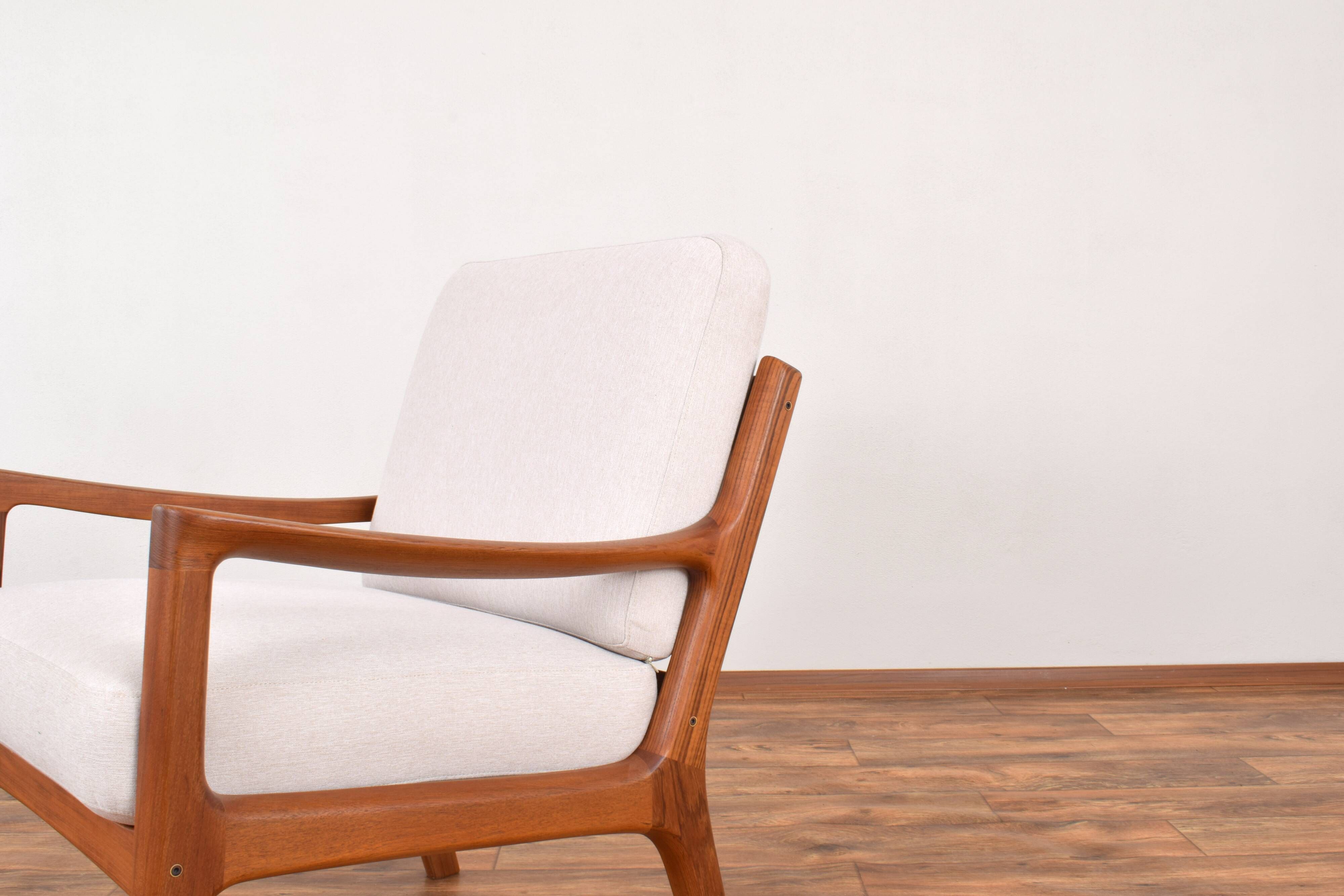 Danish Teak Senator Lounge Chair by Ole Wanscher for France & Son, 1960s.