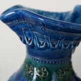Bitossi Blue and Green Pitcher 26 cm Italy