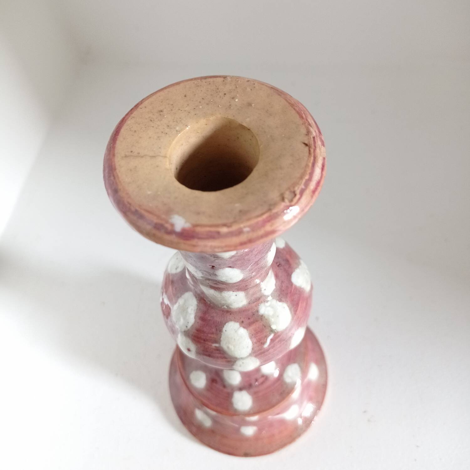 Ceramic polka dot candle holder