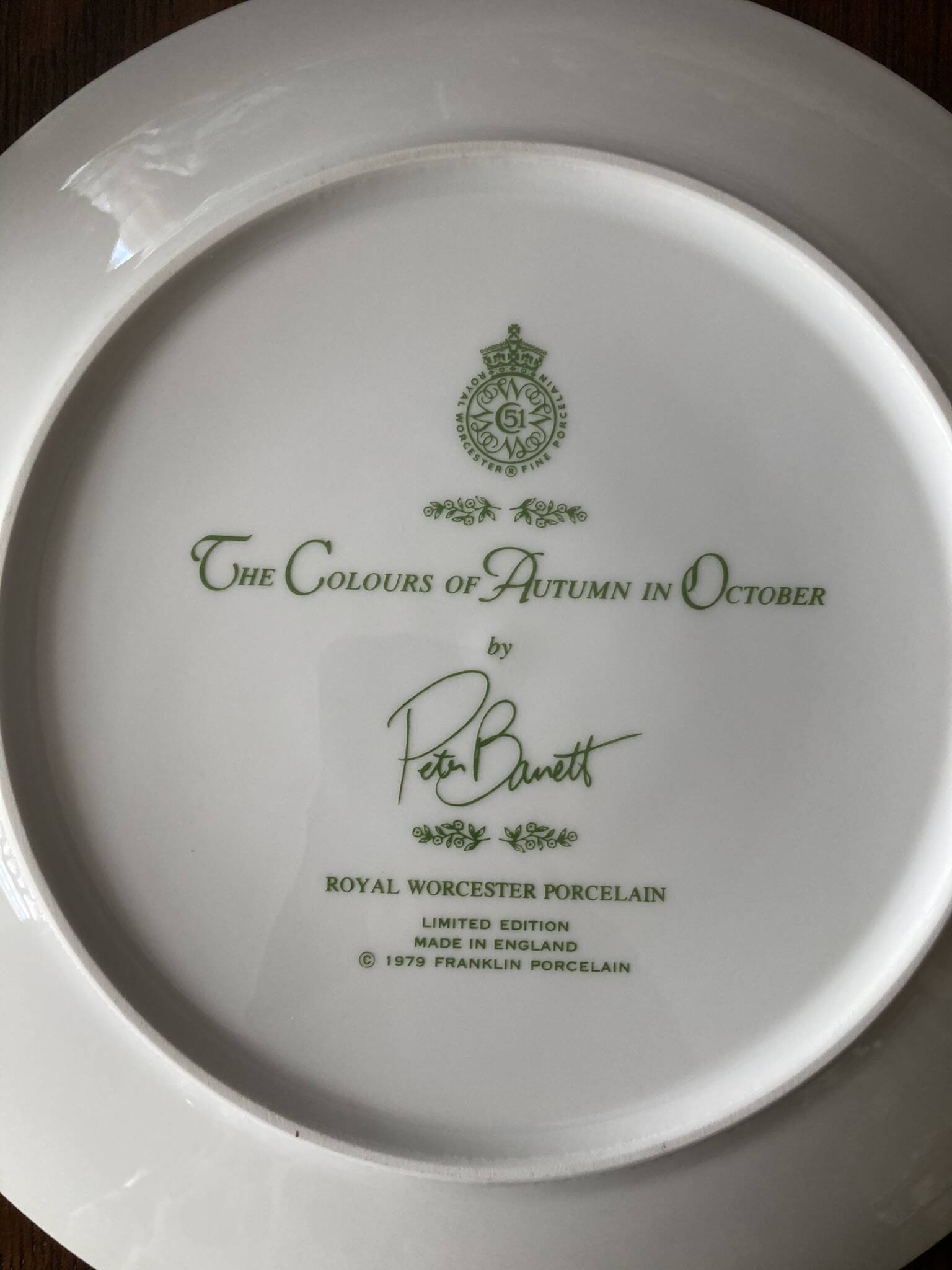 Set of 12 decorative plates Royal Worcester – Peter Barrett – Edition