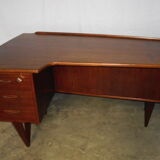 Peter Lovig Nielsen's Scandinavian teak boomerang desk from the 60s