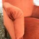 Fauteuil velours terracota