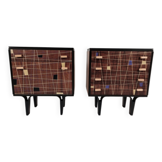 Tables de chevet, années 1970, lot de 2