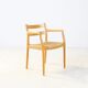 Oak Niels Møller model 67 papercord dining chair