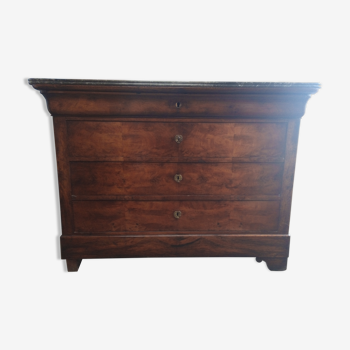 Louis Philippe Walnut chest of drawers