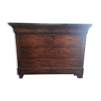 Louis Philippe Walnut chest of drawers