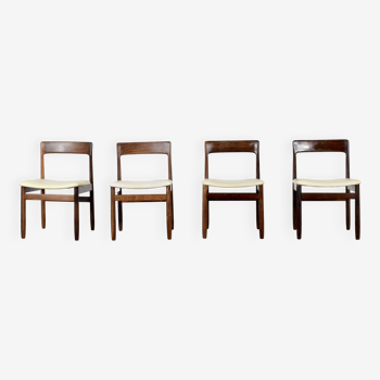 Set Of 4 Midcentury A. Younger Afromosia Chairs. Vintage Modern / Retro / Danish Style.