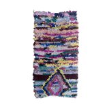 Colorful Boucherouite Moroccan rug - 72 x 154 cm