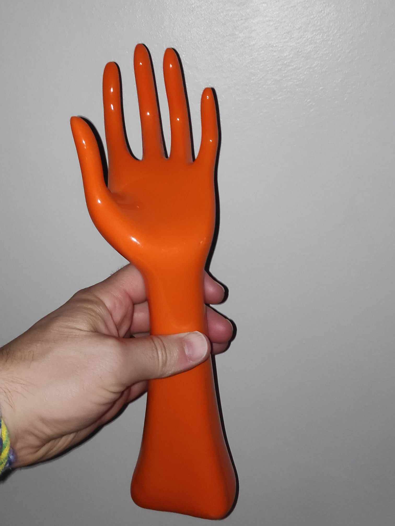 Orange jewelry holder / jewelry hand