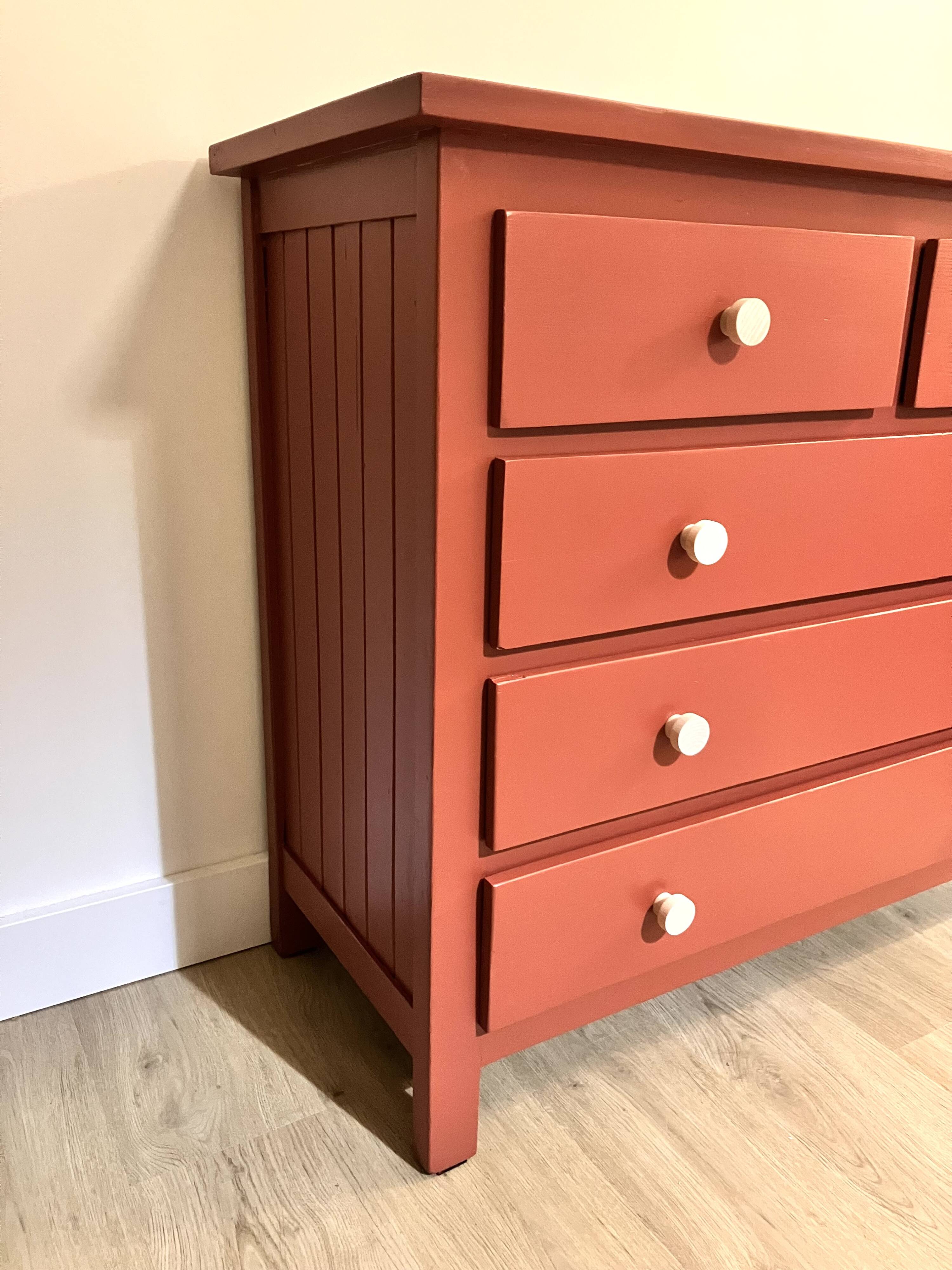 Solid pine chest of drawers
