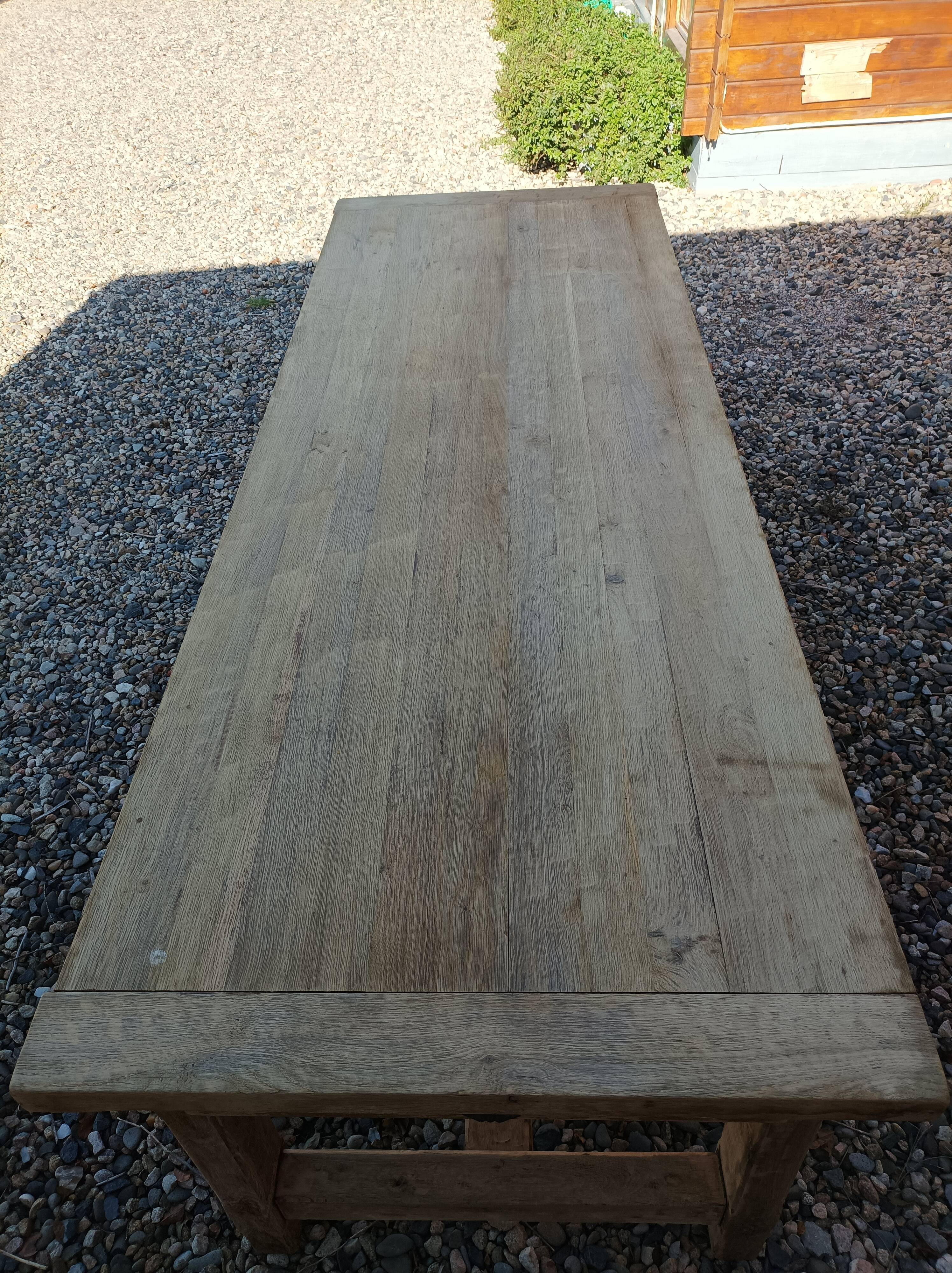 Solid oak farmhouse table