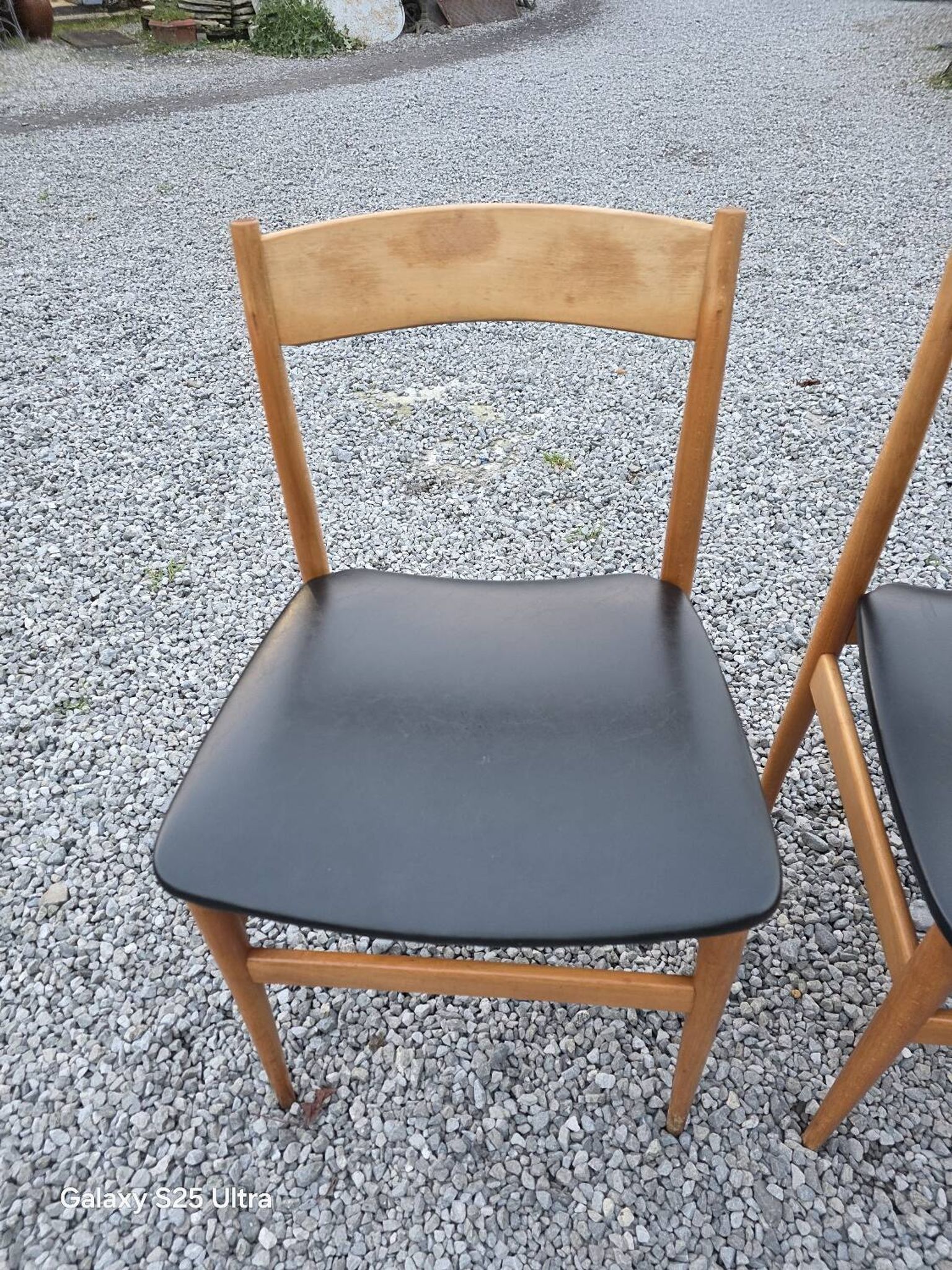 4 chaises scandinave en hêtre des années 60