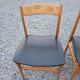 4 Scandinavian beech chairs from the 1960s.