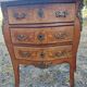 Curved commode in rosewood, Louis XV style.