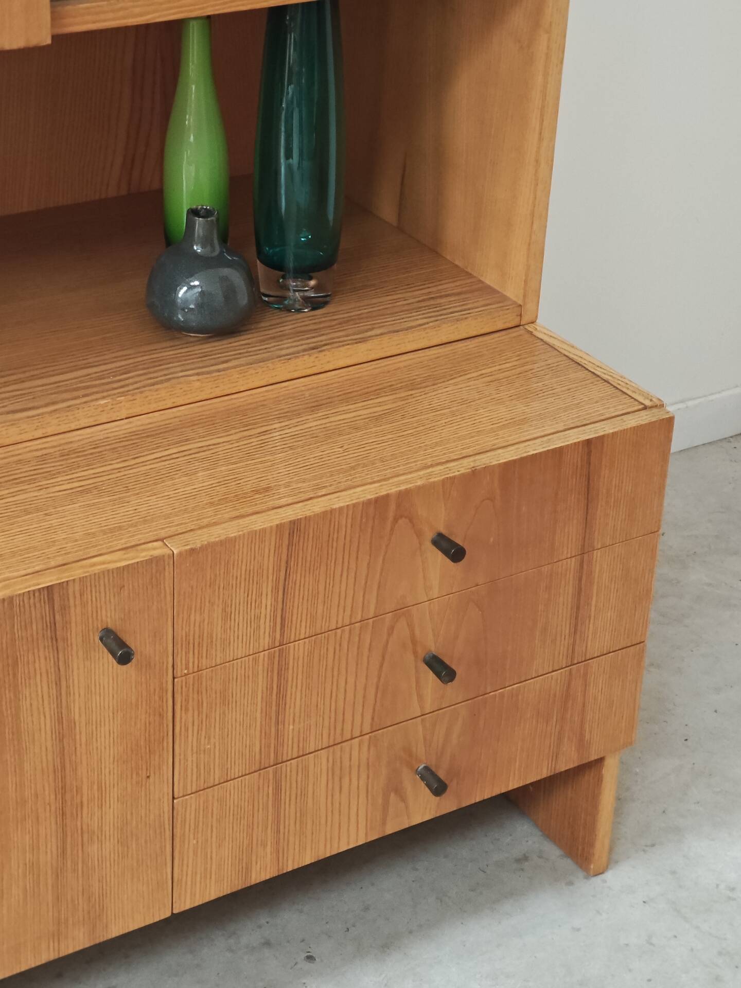 Tall two-body cupboard by Drevotex Zamberk 1977