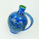 large italian mid century italica ars jug VASE jug rimini blue glaze