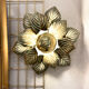 Sconce flower green and gold leaves