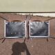 Pair of office chair oem strafor vintage 1960 - chrome skaï brown