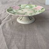 Compotier in slip pattern with art deco roses