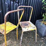 Paire de chaises métal