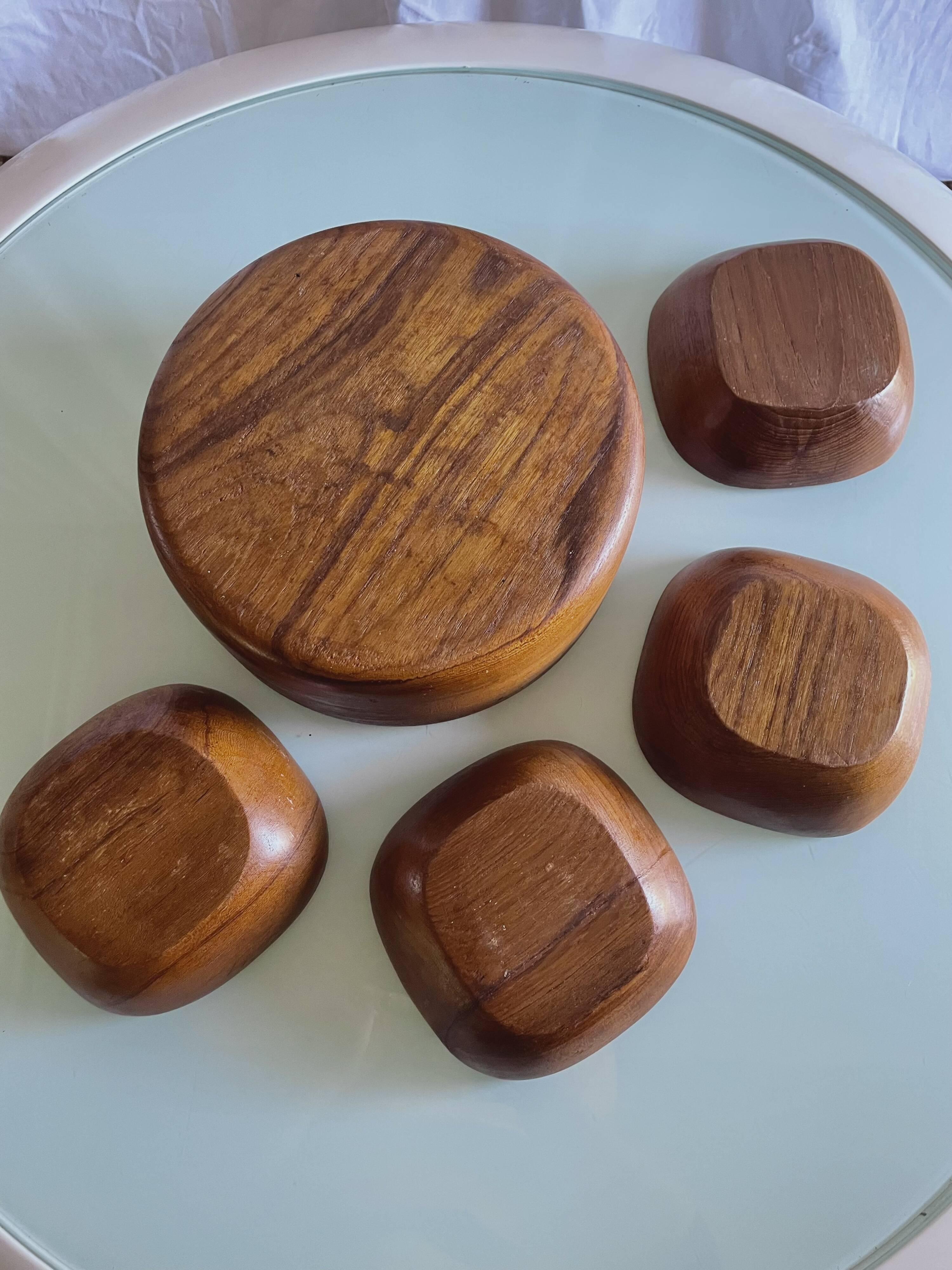 Scandinavian vintage teak tableware