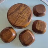 Scandinavian vintage teak tableware