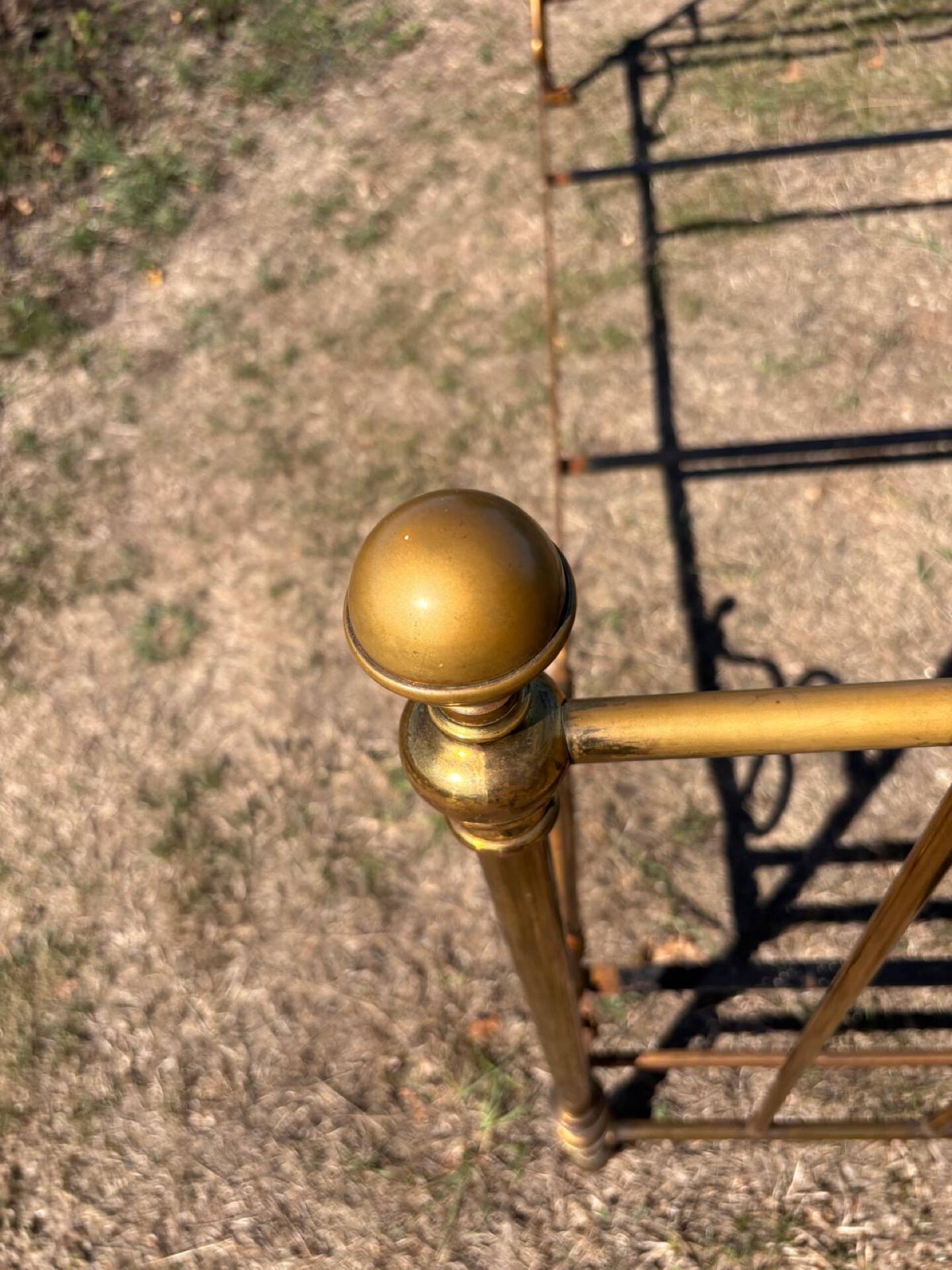 Antique brass bed with bars – Napoleon III style
