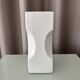 Vintage Sculptural White Ceramic Vase | Postmodern / Memphis Style
