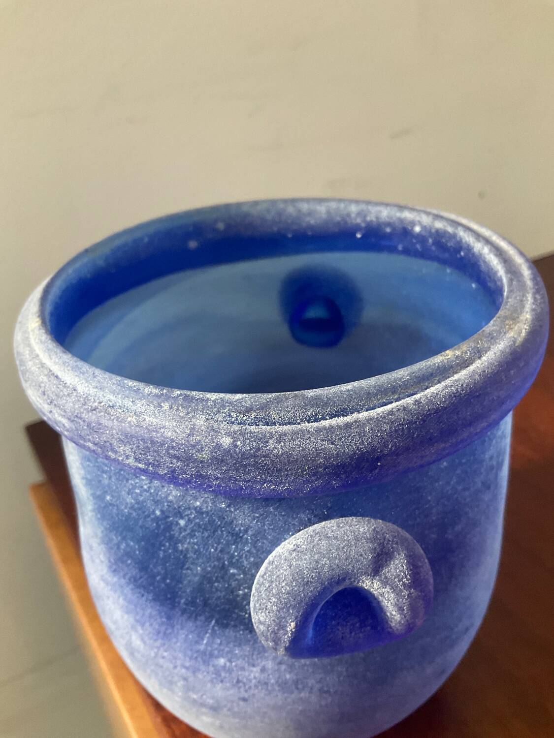 Cache pot vintage « Scavo » pâte de verre de Murano