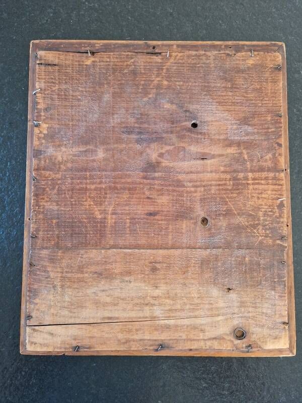 Carved wooden mirror from the Napoleonic III era in fir or pine from the 19th century.