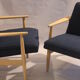 Armchairs created by Mr. Zieliński year 60 blue fabric