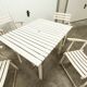 Garden furniture table and 4 armchairs 60's in its juice