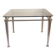 Steel coffee table and tempered glass 70s