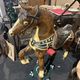 Carousel horse / decorative wooden horse, carved and varnished.