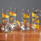 6 glasses Cazanis Pastis French