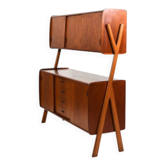Danish Top Cabinet / Sideboard in Teak and Oak 1950s