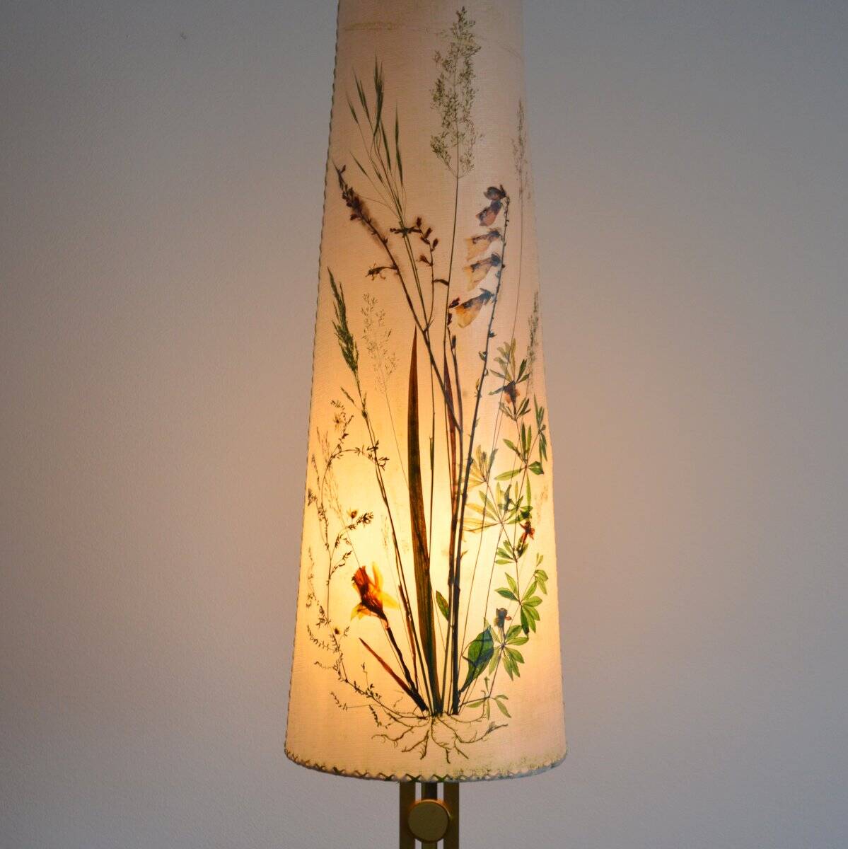 Vintage Herbarium table lamp 1970s