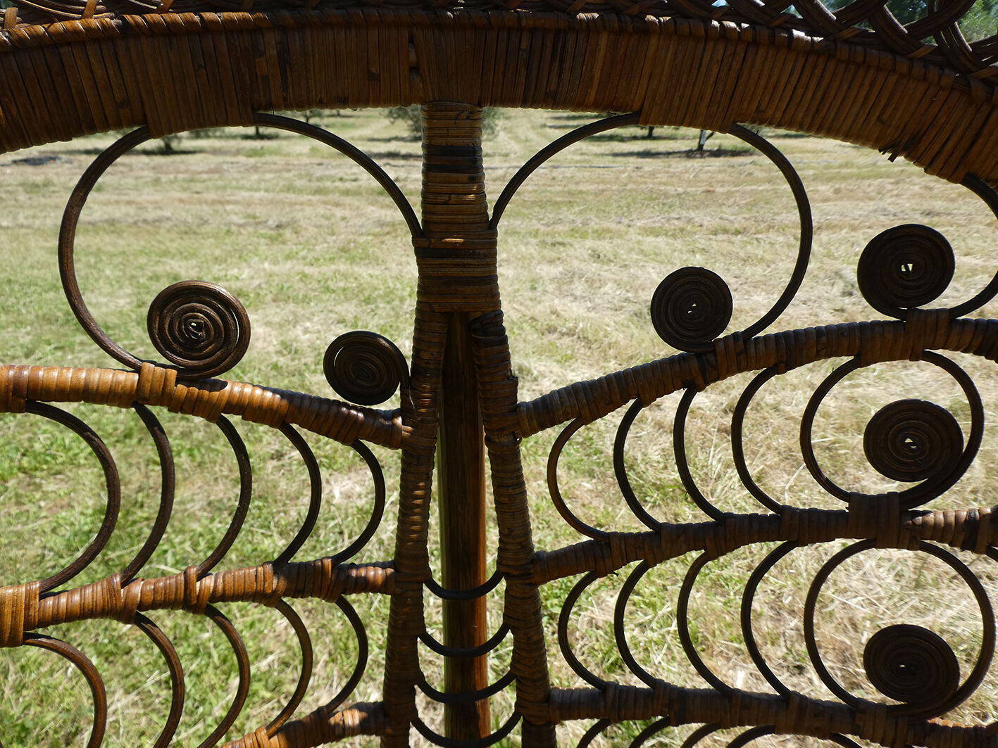 Emmanuelle peacock rattan chair