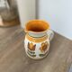 Small vintage ceramic jug signed – hand-painted floral decoration – 13 cm