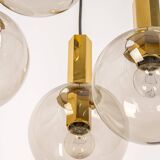 Grand cascading chandelier design with smoked glass by Cosack, Germany, 1970s.