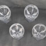 6 glasses in Porto or crystal digestive with slices cut St. Louis