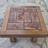 Coffee table signed P. Garnier