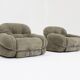 Vintage Adriano Piazzesi Okay armchairs 1970s Italy, set of 2