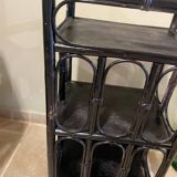 Black rattan shelf