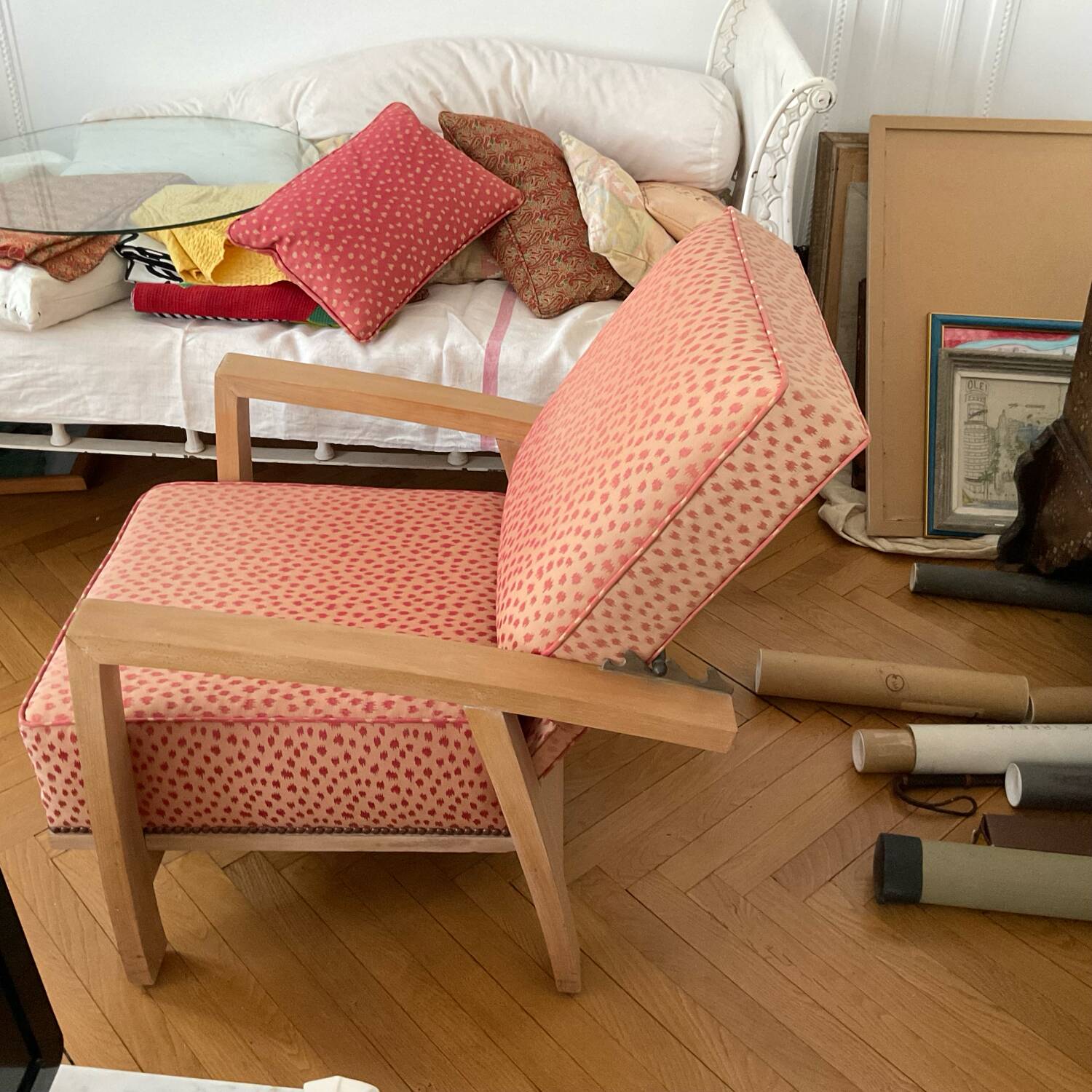 4 modernist reclining chairs circa 1950